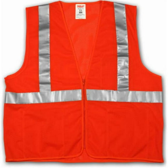 Tingley Rubber V70639.4X-5X Safety Vest- 4 Extra & 5 Extra Large- Polyester Orange Mesh