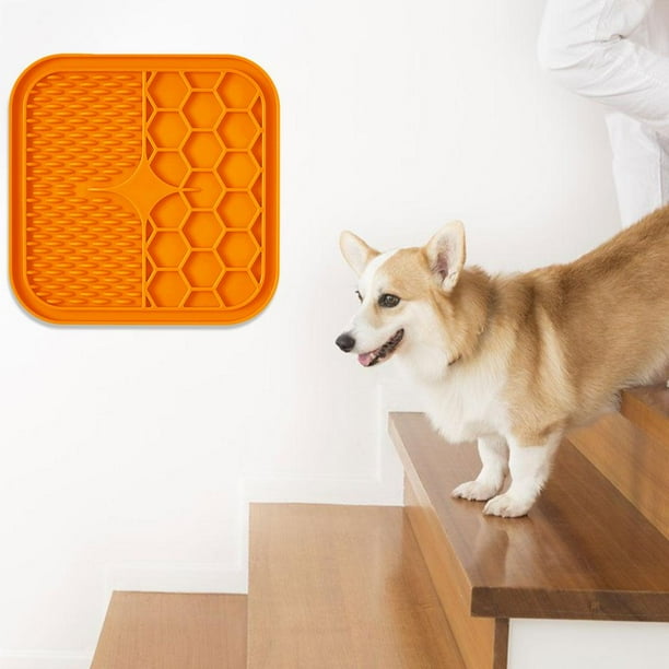 Almohadilla para de silicona para perros, tazones es para alimentador Rallentare, alimentación mascotas, juguetes para , - Naranja, S Colco Alfombrilla para lamer