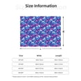 thumbnail image 5 of Rateoe blue Skull purple flower Pattern Flannel Throw Blanket, Ultra-soft Blanket for Bed, Couch, Car, Hypoallergenic Anti-pilling blanket-50"x40"(Horizontal), 5 of 6