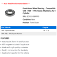 thumbnail image 2 of Front Outer Wheel Bearing - Compatible with 1984 - 1995 Toyota 4Runner 2.4L 4-Cylinder 1985 1986 1987 1988 1989 1990 1991 1992 1993 1994, 2 of 2