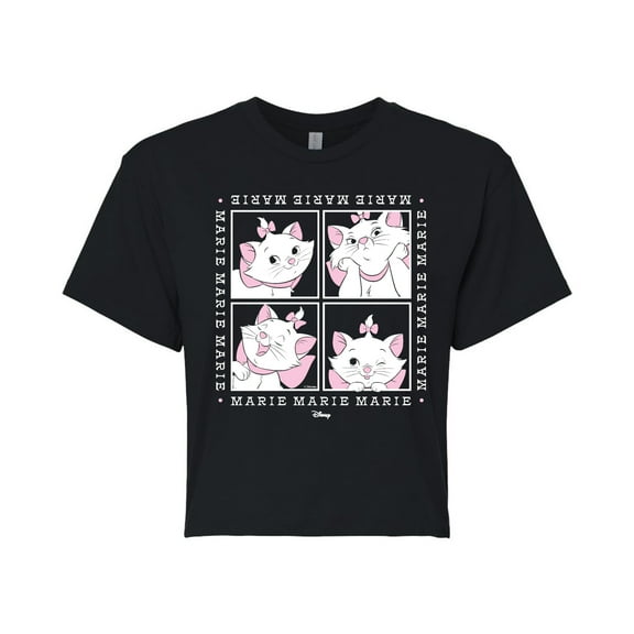 Disney - The Aristocats - Marie Grid - Junior's Cropped Graphic T-Shirt