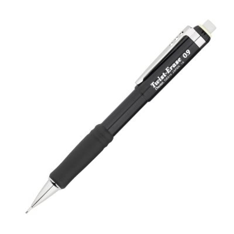 Pentel Twist-Erase III Automatic Pencil, 0.9 mm, Black (QE519A)