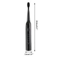 thumbnail image 3 of Cepillo de dientes negro con 4 cabezales para adultos y niños, cepillo de dientes sónico para uso doméstico, 3 of 8