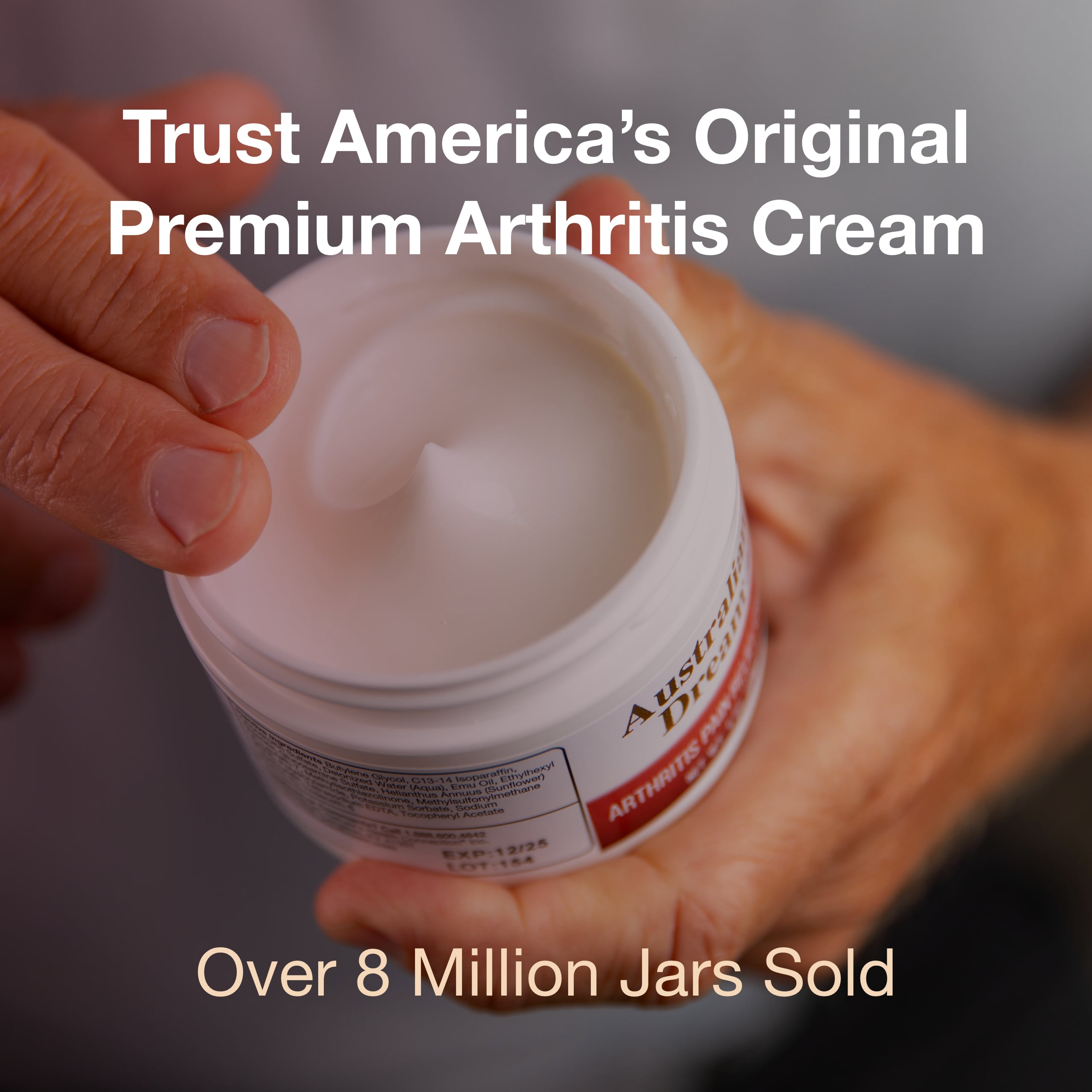 (2 pack) Australian Dream Arthritis Pain Relief Cream, for Muscle Aches or Back Pain, Over-the-Counter, 2 oz Jar