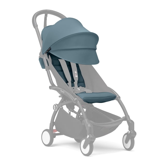 Stokke YOYO 6+ Color Pack, Aqua - Textiles Only: Seat Pad, Extendable Canopy & Zipped Back Pocket - Requires YOYO3 Frame (Sold Separately)