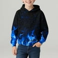 thumbnail image 7 of Boys Graphic Hoodies 3D Dragon/Fire/Galaxy Printed Pullover Hooded Sweatshirt Loose Casual Fashion Kids Clothes, Blue #B 13 Years, 7 of 7