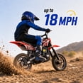 thumbnail image 6 of QEASET Red 39cc 4-Stroke Gas Mini Bicycle Ride-On Toy Off-Road Motorcycle, Rear Suspension, Disc Brakes, 165 lbs Capacity, 6 of 9