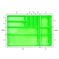 thumbnail image 3 of OEM TOOLS 22213 10-Compartment Low-Profile Drawer Organizer Tray | Organize Tools and Small Parts for Work, Transport, or in Your Tool Chest | High Impact ABS Construction | Green, 3 of 4