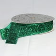 thumbnail image 2 of The Ribbon People Forest Green Glitter Woven Edge Velvet Craft Ribbon 1" x 11 Yards, 2 of 2