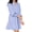Light blue, variant on Casual V Neck Loose Womens Ruffle Tiered Long Sleeve Tunic Dress