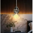 thumbnail image 3 of Teardrop Crystal Pendant Light, Black Hanging Ceiling Lighting Fixtures, Modern LED Bubble Kitchen Bar Lights Dimmable with Adjustable Metal Rods for Bathroom Dining Room$$Tools & Hardware Other, 3 of 7