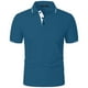 thumbnail image 3 of pstuiky camisetas de hombre, Camisa de manga corta con cuello vuelto, versátil, de color liso y estilo informal para hombre camisas casuales para hombre m, 3 of 5