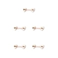 thumbnail image 3 of Qarigey Anillo para pezones con barra, adorno de pecho para chicas jóvenes, accesorios de joyería en forma de corazón, decoración corporal Oro rosa Muérdeme 5piezas, 3 of 6