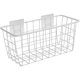 thumbnail image 1 of Cesta de almacenamiento de metal, estantería de ducha adhesiva para baño, sin perforar, cocina de dormitorio, baño, cesta de almacenamiento blanca Feliz Sencillez, 1 of 5