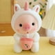 thumbnail image 3 of Juguete de peluche de cerdo de 9,8 pulgadas con taza de té de leche, muñeco de peluche suave y lindo, juguete decorativo para niños para cama, sofá y sofá, 3 of 9