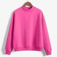 thumbnail image 2 of Elvqul Girls Loose Sweatshirts Oversize Hoodie Pullover Hot Pink Fall Winter Long Sleeve 10-12 Sweatshirt for Kids Solid Color, 2 of 8