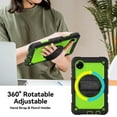 thumbnail image 2 of XYX For Xiaomi Redmi Pad SE 8.7 inch 2024, 360 Rotating Shockproof Cover with Stand, Screen Protector, Shoulder Strap, Lime PC, 2 of 7
