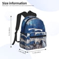 thumbnail image 4 of Gaeub Moonlit Night Sea Sailboat School Backpack Waterproof Bookbag for Men Women College High School Bags, 4 of 8