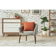 thumbnail image 2 of Anna Rust Solid Woven Square Accent Throw Pillow, 18" x 18", 2 of 7