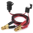 thumbnail image 1 of Waterproof Cap Weatherproof Battery Alligator Clip, Smart Design Car Cigarette Female Socket Compatible with 12-Volts Appliances, With Safety Fuse Heavy Duty Compatible with, 1 of 4