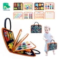 thumbnail image 2 of TUNJILOOL-juguete educativo Montessori para niños pequeños, tablero ocupado para bebés, libro de cuentos de tela de fieltro, combinación de colores en forma 3D, 2 of 4