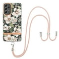 thumbnail image 1 of Flower Pattern Case for Samsung Galaxy A73 5G, Detachable Shoulder Strap Lanyard Crossbody Slim Lightweight Floral Cover with Soft Silicone Shockproof Drop Resistant Case,Green, 1 of 7