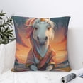 thumbnail image 4 of Honeii Starry Sky Cute Horse Print Throw Pillow, Square Decorative Pillow Forms Soft Fluffy Plump Pillow Decorative Pillow Inserts,Couch Pillows-22"x22", 4 of 7