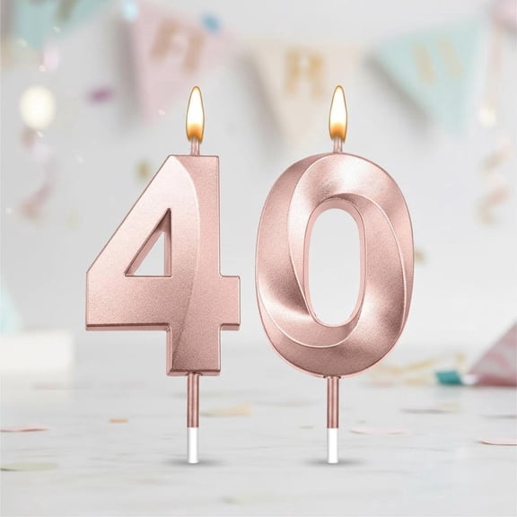 Birthday Candles Rose Gold For Cake Decorations Wedding Anniversary Parties Celebration