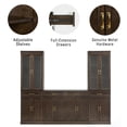 thumbnail image 6 of Crosley Furniture Stanton 3-Piece Sideboard And Glass Door Pantry Set in Coffee, 6 of 14