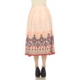 thumbnail image 3 of White Mark Border Print Pleated Midi Skirt (Women's), 3 of 6