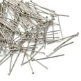 thumbnail image 3 of 100gs Iron Flat Head Pins Jewelry Making Findings Platinum 20 Gauge 30x0.8mm Head: 2mm, 3 of 6