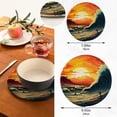thumbnail image 3 of GZHJMY Surfer Riding Waves Trivets Pot Holders Set of 2 Decoration Potholders Pure Cotton Thread Weave Trivets, Coasters, Placemats, Spoon Rest for Cooking for Kitchen Pans Bowl Teapot, 3 of 7