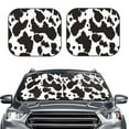 thumbnail image 2 of Cauagu Cow Skin 2 Cauagu {designName} Print Foldable Car Windshield Sun Shade | Front Windshield Shade for Sun | Fits Small Sedans, Mini SUVs, Hatchbacks-Large, 2 of 6