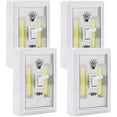 thumbnail image 1 of Led Switch Battery Lights, Led Night Light Switch, Switch Light Battery Operated, Battery Powered Lights Switch, Closet Lights, Stick On Light (4pack-White), 1 of 5