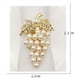 thumbnail image 4 of 36 Piezas Anillos de Servilleta de Perlas Forma de Uva Dorada Servilletero Soporte Hebilla Servilleteros Boda Fiesta DecoracióN de la Mesa Hebillas, 4 of 5