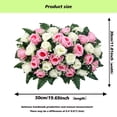 thumbnail image 3 of Artificial Cemetery Saddle Flowers, Lifelike Rose Headstone Saddle with Secure Hooks, Weatherproof UV Resistant Grave Decorations, Memorial Floral Arrangement for Cemetery Headstones, 3 of 6