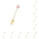 thumbnail image 2 of Wosthever Estilo de dibujos animados Adorable Hotel Vajilla Reutilizable Acero Inoxidable Agitación Mezcla Vajilla Postre Cubiertos Donut Rosquilla Tenedor Rosa 10piezas, 2 of 6
