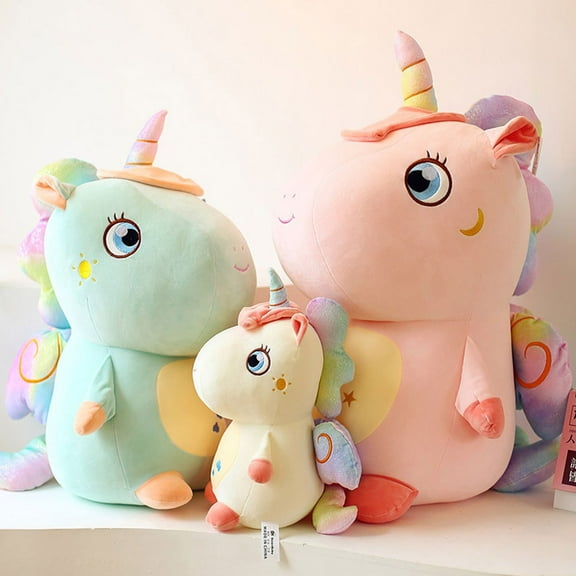 Niceauty White Unicorn Plush Toy for Kids Comfortable Stuffed Toy Gift Decorative Throw Pillow 16.0 Inches