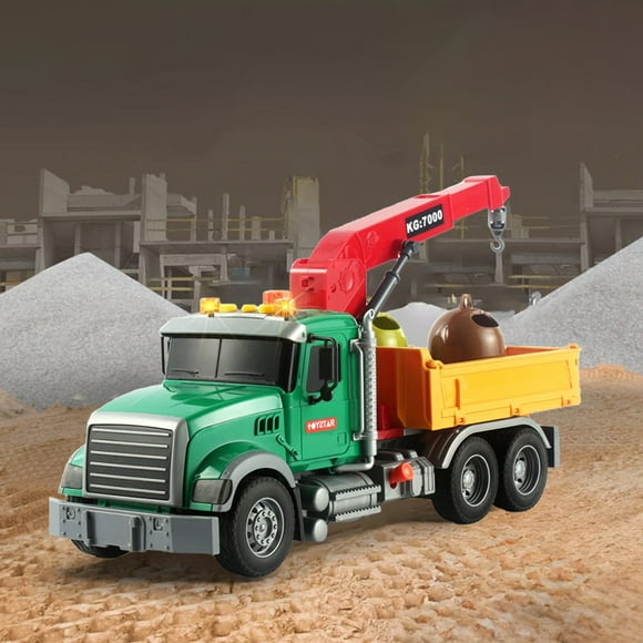 KEINXS Big Tow Truck Toys with Crane for Boys Age 3-7  Logging Truck with Music and Lights for Kids Age 8-12  for Kids with a Passion for Farm Toys