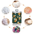 thumbnail image 6 of Yayeee 4 Pack Qtip Holder Bathroom Cotton Swab Canister with Lid Clear Dispenser Set, Green Floral Orange, 6 of 6