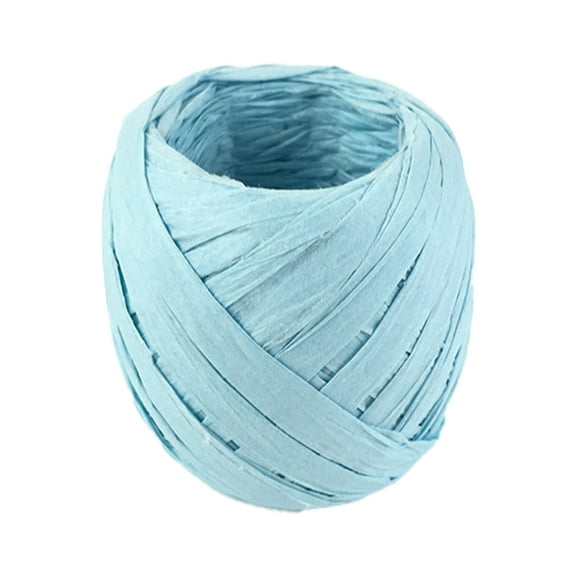UDIYO 1 Roll Paper Ribbon Wear-resistant Multi-Purpose 17 Colors Raffia Ribbon Paper Rope for Gift
