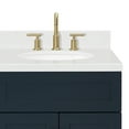 thumbnail image 4 of Ariel Hamlet 66 Inch Double Oval Sink Bathroom Vanity With Carrara White Quartz Countertop 1.5 Edge In Midnight Blue, 4 of 11