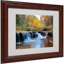 Trademark Fine Art "Zion Autumn" Matted Framed Art by Pierre Leclerc