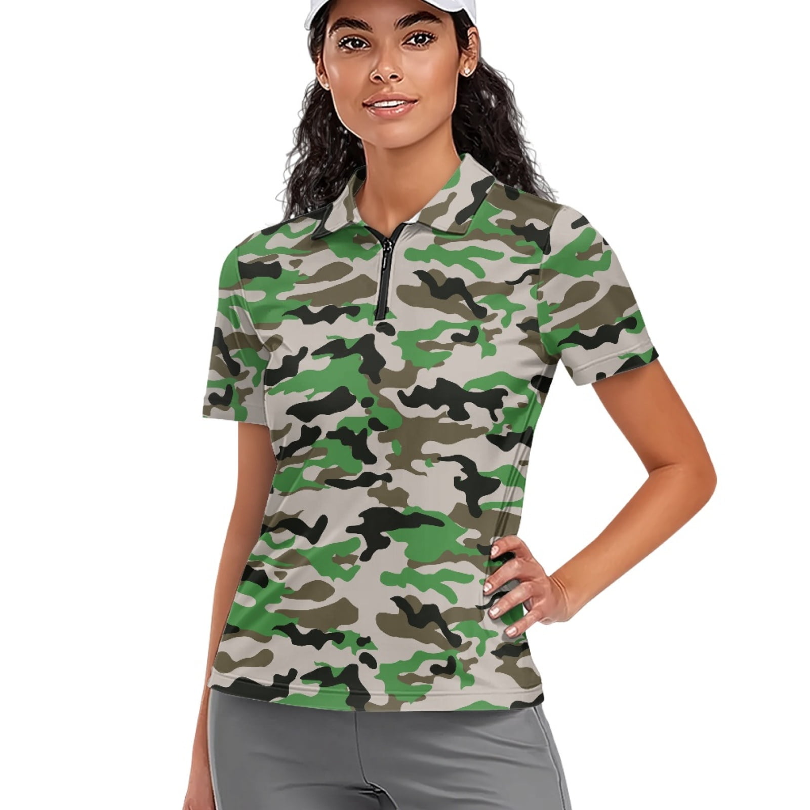 COEQINE 1/4 Zip Golf Shirts for Women Soft Quick Dry Fit Workout