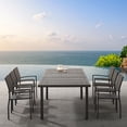 thumbnail image 5 of Heck 9 Pieces Extendable Outdoor Patio Dining Set for Eight Person, Charcoal Black Aluminum, 5 of 16