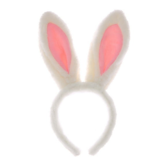Decorative Rabbit Ear Headband Plush Bunny Ears Hairband for Women 1Set 13.36X4.91X0.39in