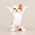 thumbnail image 2 of Bolígrafo de gato de baile, soporte para bolígrafo para gafas, decoración de estantería para el hogar, estatua de gatito animal, decoración de escrito Blanco naranja Baoblaze Escultura de estatua de gato, 2 of 8
