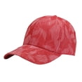 thumbnail image 2 of Only Moment Red Baseball Cap Adjustable Size Polyester Men Women Baseball Cap-Low Profile Adjustable Washed Cotton Golf Dad Hat One Size, 2 of 3
