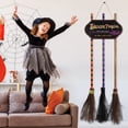 thumbnail image 4 of Halloween Decorations - Halloween Decor - Broom Parking Sign with 3 Wooden Witches Brooms - Broom Parking Only Cute Decoration for Front Porch Wall Decor Home Office Indoor, 4 of 8