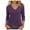 Purple, variant on TAGOLD Womens Sweater Tops,Casual Plus Size Fall Tops Blouse for Womens,Women's Summer Solid Color Quarter Sleeve Temperament V-neck Pullover Top Beige L